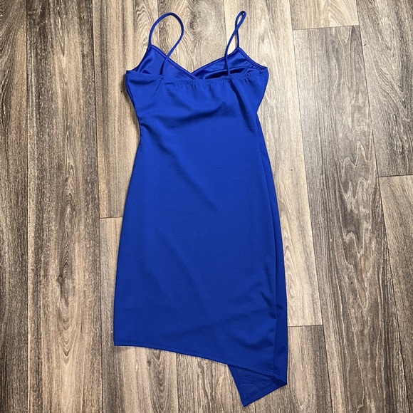 Asymmetrical Blue Dress - Picture 3 of 5